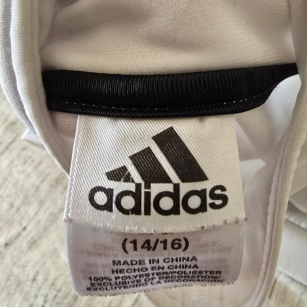 Adidas White Track Jacket with Black Stripes - Picture 5 of 5